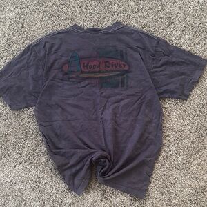 Vintage Single stich Oneita Heavyweight Cotton Mens Large Purple Graphic T Shirt